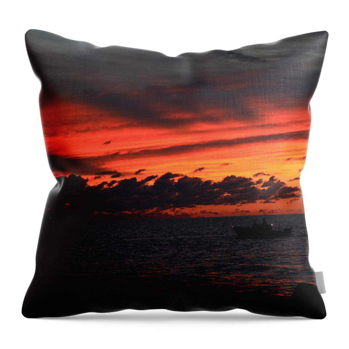 Water Throw Pillow featuring the photograph Mystical Sunset by Ee Photography