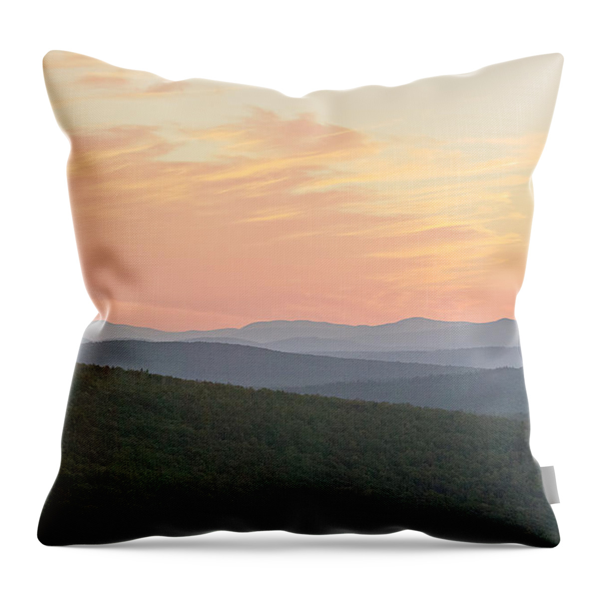 Mountains Throw Pillow featuring the photograph Sunset near Rangeley by Peter J Sucy