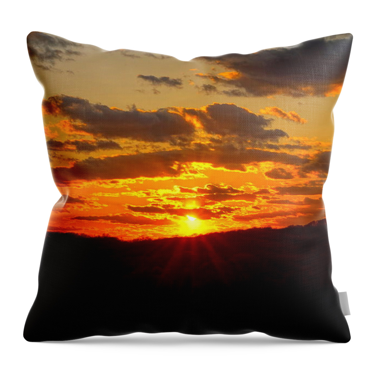 Sunset Throw Pillow featuring the photograph Sunset - Oak Ridge, TN by Beth Collins