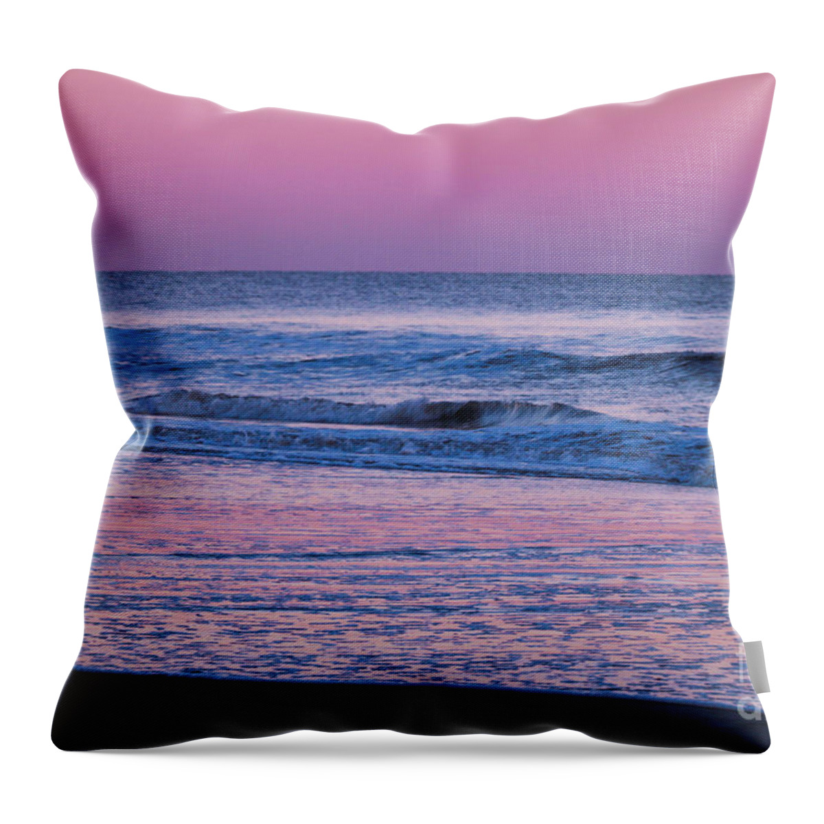 Hilton Head Throw Pillow featuring the photograph Sunset on Forest Beach Hilton Head by Thomas Marchessault