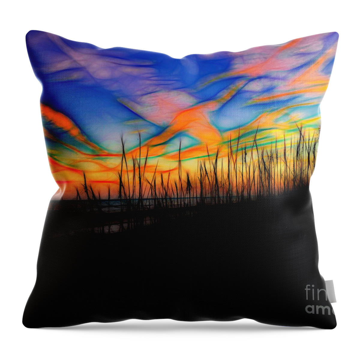 Sunset Throw Pillow featuring the photograph Sunset on Hilton Head Island by Sue Melvin