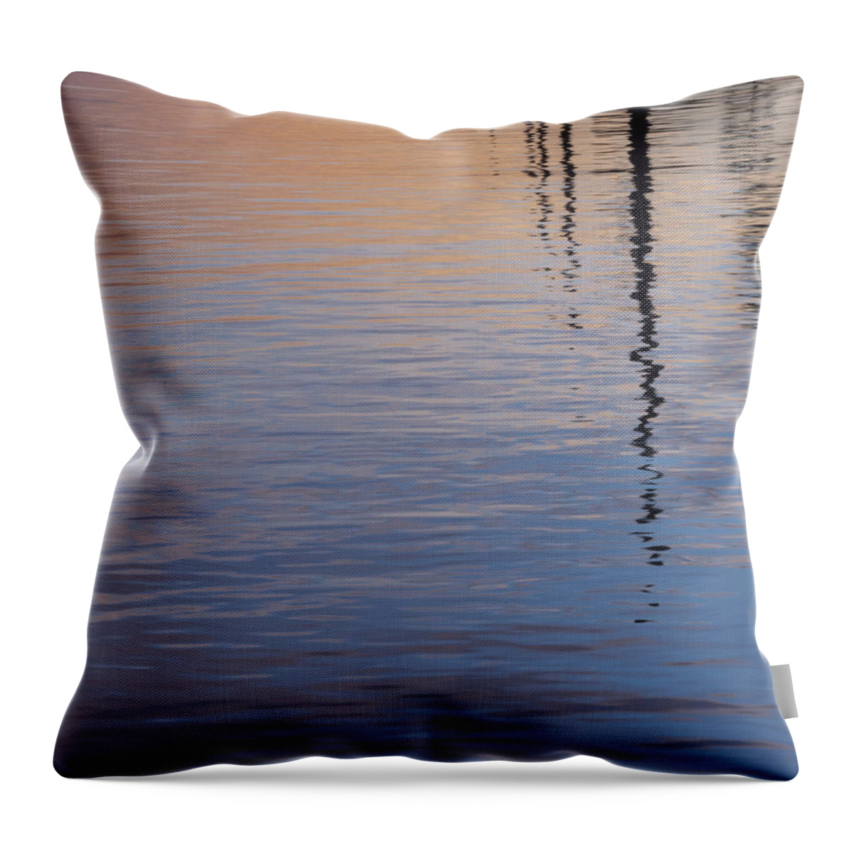 Sunset Throw Pillow featuring the photograph Sunset on the Canal by Tamara Becker