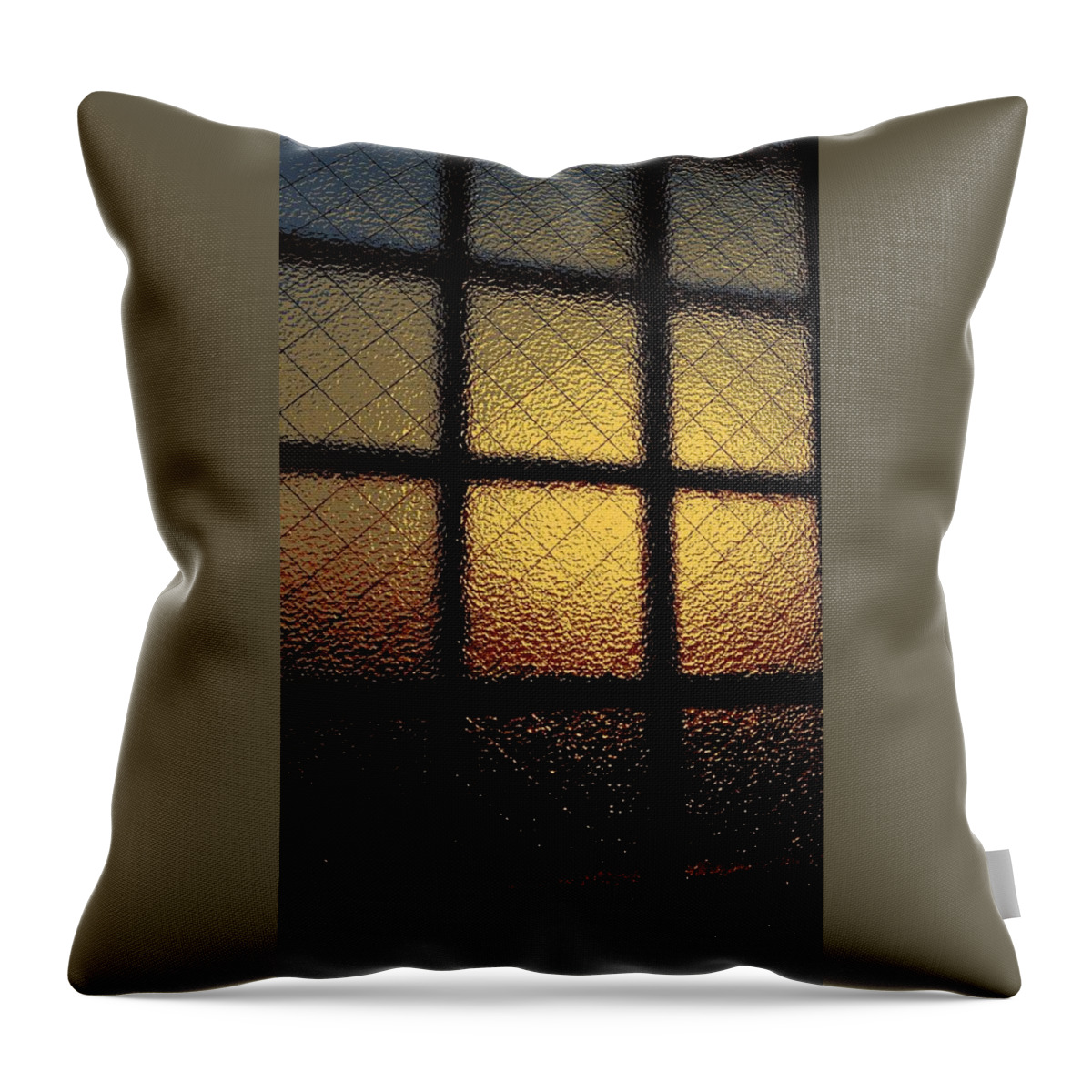 Sunset Throw Pillow featuring the digital art Sunset orange by Kumiko Izumi