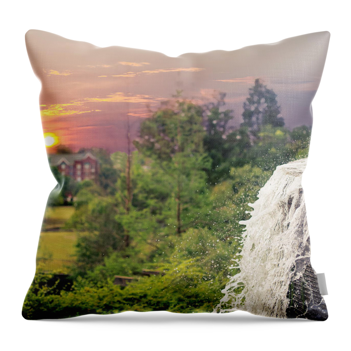 Finlay Park Throw Pillow featuring the photograph Sunset over the city by Jessica Brown