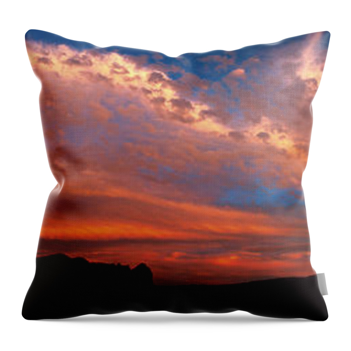 Moab Throw Pillow featuring the photograph Sunset Over The Moab Rim by Dan Norris
