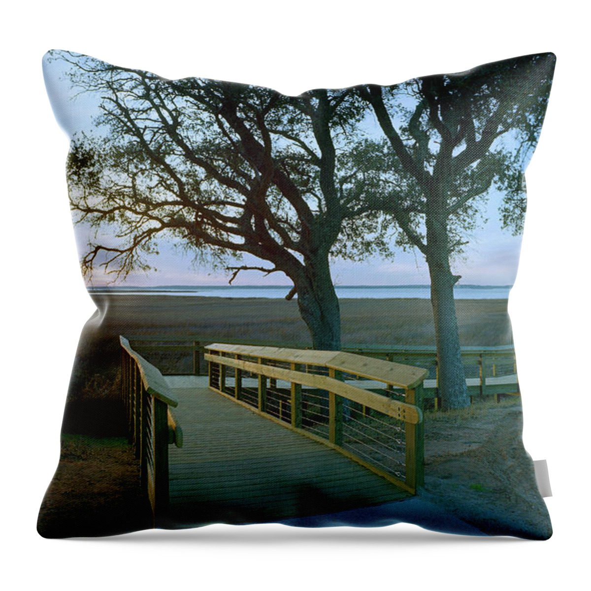 City Throw Pillow featuring the photograph Sunset over the Sound by Jan W Faul
