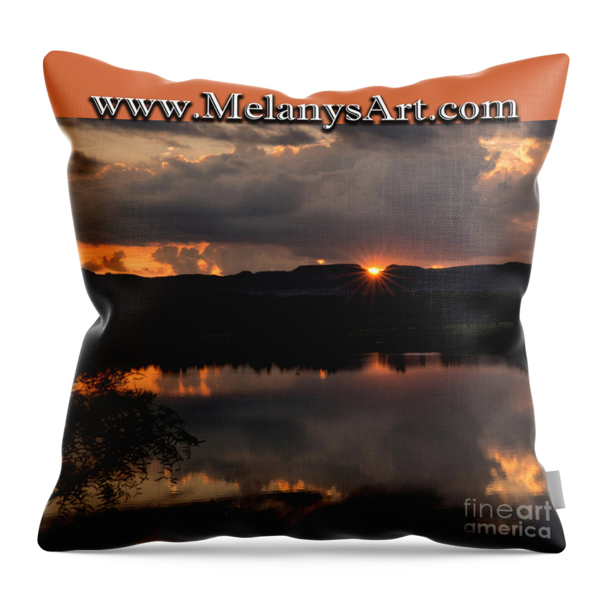  Throw Pillow featuring the photograph Sunset Reflection by Melany Sarafis