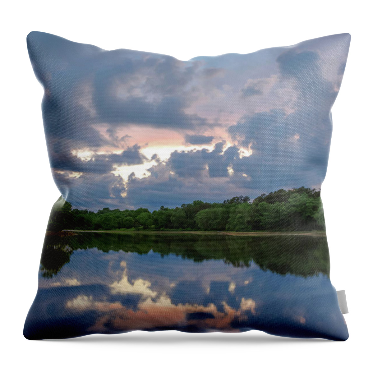 K-1 Throw Pillow featuring the photograph Sunset Reflections by Lori Coleman