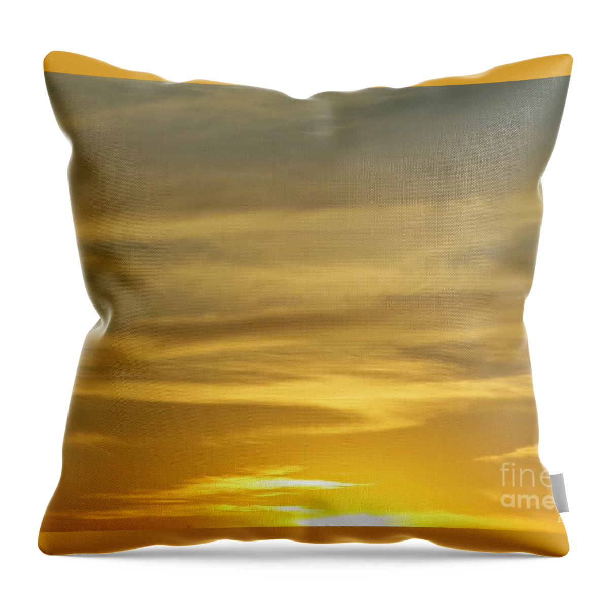Sky. Clouds Throw Pillow featuring the photograph Sunset Sky by Leanne Seymour