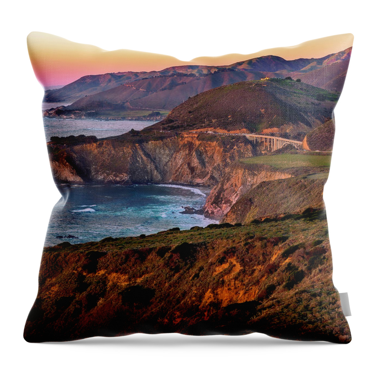 Af Zoom 24-70mm F/2.8g Throw Pillow featuring the photograph Sunset View from Hurricane Point by John Hight