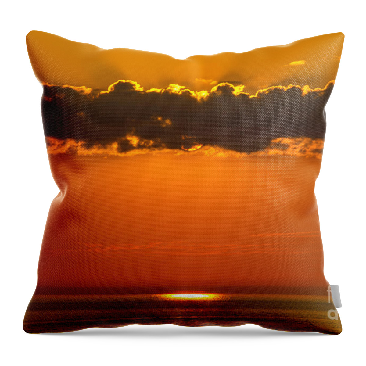 Lake Superior Throw Pillow featuring the photograph Superior Sunset by CJ Benson