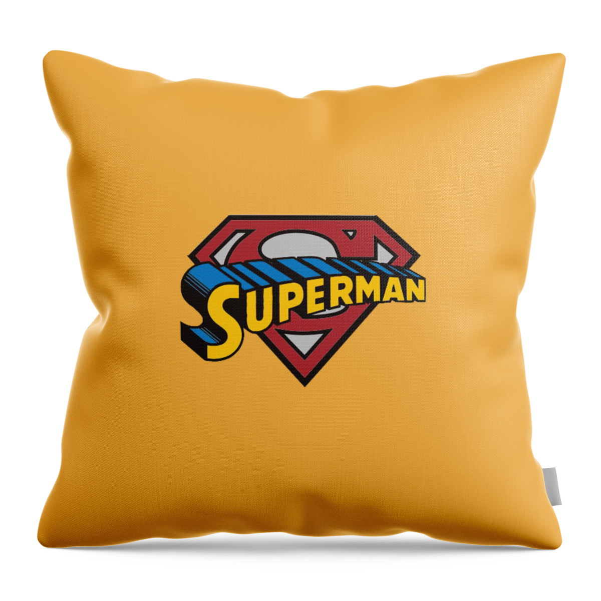 Superman Throw Pillow featuring the painting Superman T-shirt by Herb Strobino
