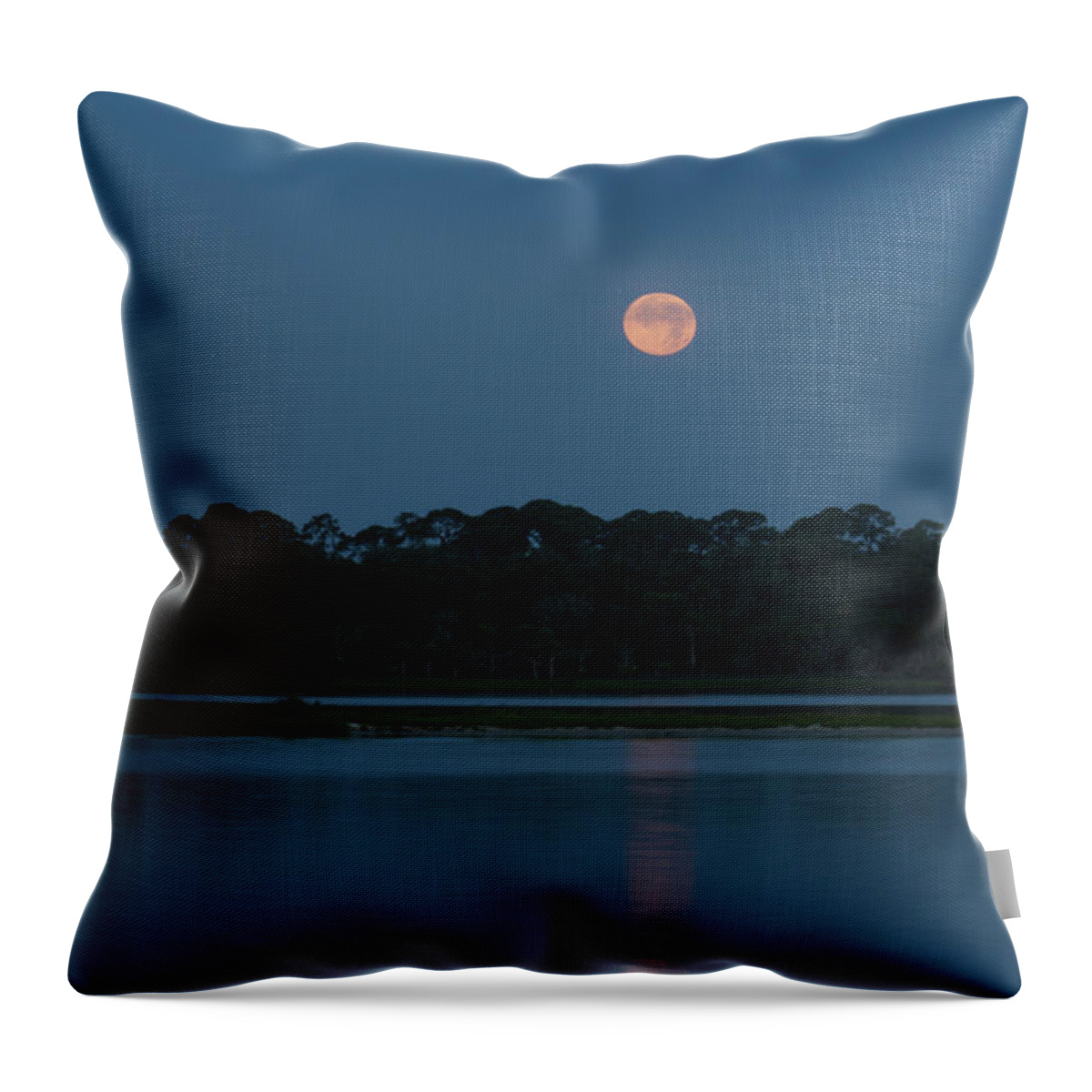 Moon Throw Pillow featuring the photograph Supermoon Dawn 2013 #2 by Paul Rebmann