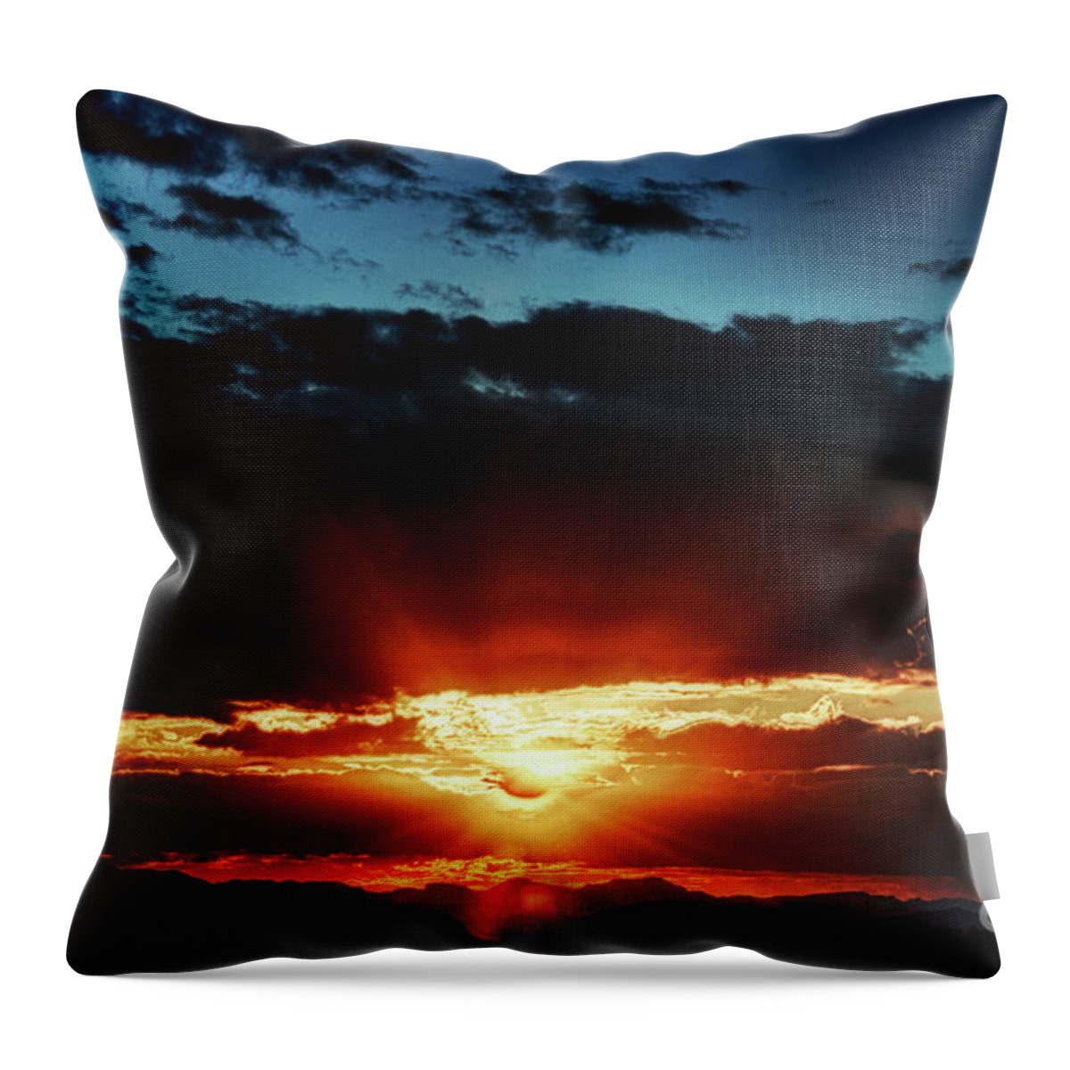 Arizona Throw Pillow featuring the photograph Superstition Sunrise by Saija Lehtonen