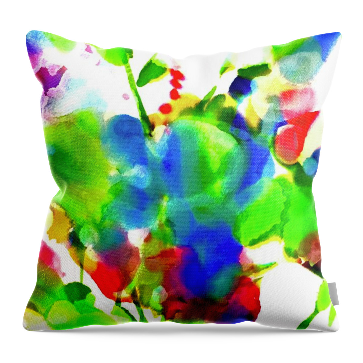 Floral Throw Pillow featuring the painting Surprise by Tommy McDonell