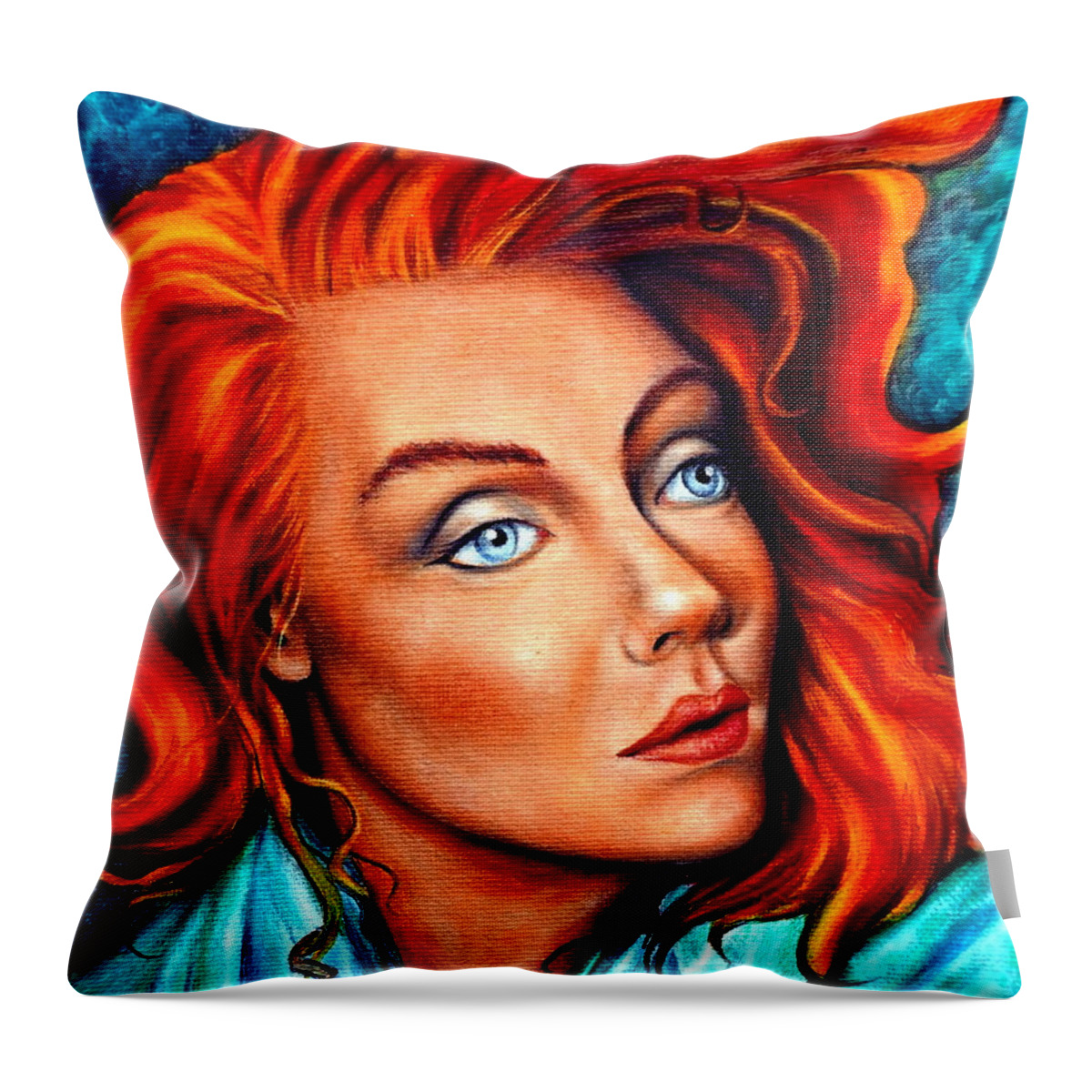 Adult Throw Pillow featuring the painting Surreal Crimson and Silk by Georgia Doyle