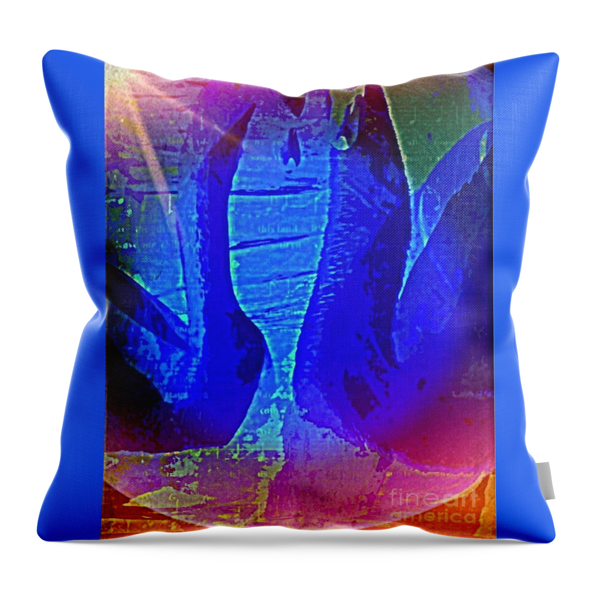  Throw Pillow featuring the digital art Swan song by Christine Paris