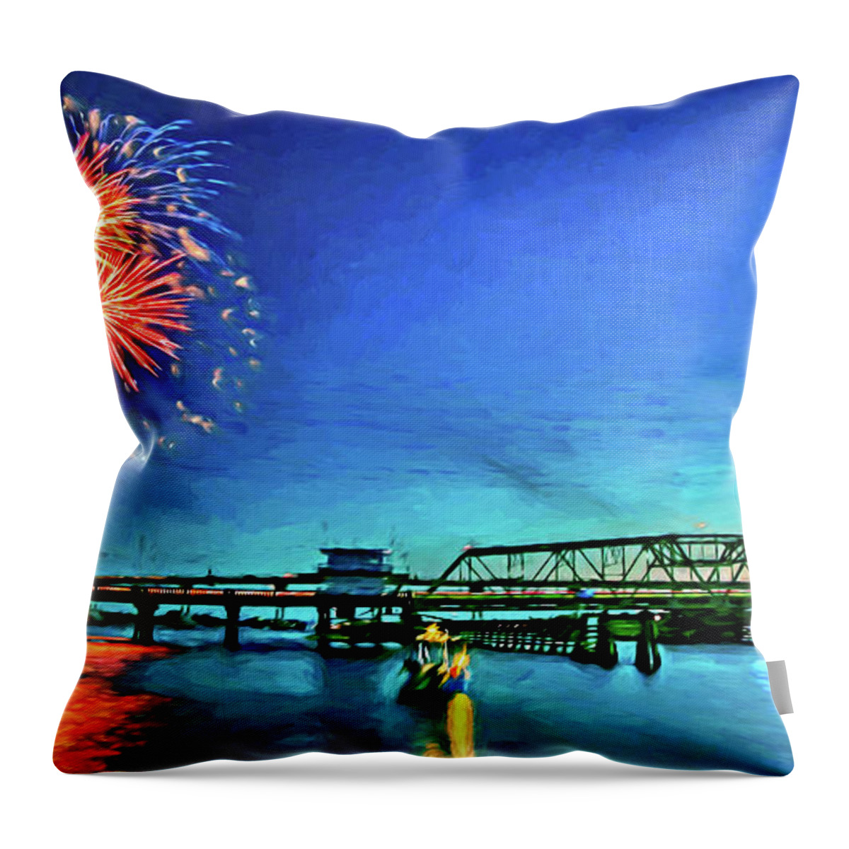 Surf City Throw Pillow featuring the photograph Swan Song by DJA Images
