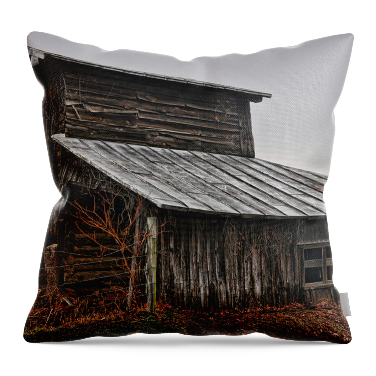 Barn Throw Pillow featuring the photograph Sway Backed Barn by Randy Rogers