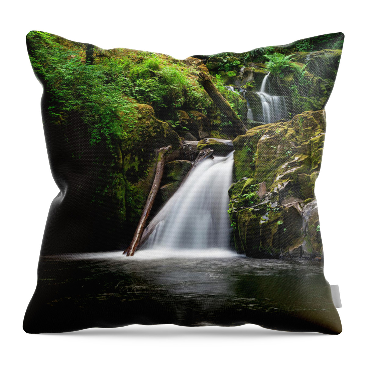 Sweet Creek Throw Pillow featuring the photograph Sweet Creek Cascade No 8 by Rick Pisio