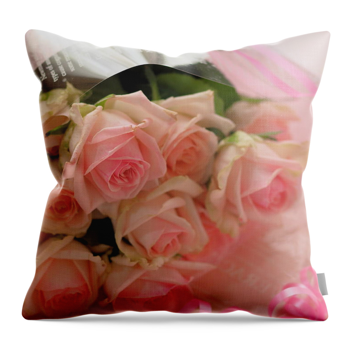 Bouquet Throw Pillow featuring the photograph Sweet Gift by Yuka Kato