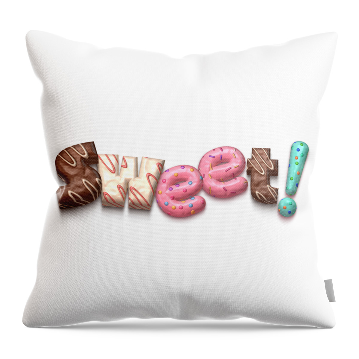 Sweet! Throw Pillow featuring the digital art Sweet by Mary Machare