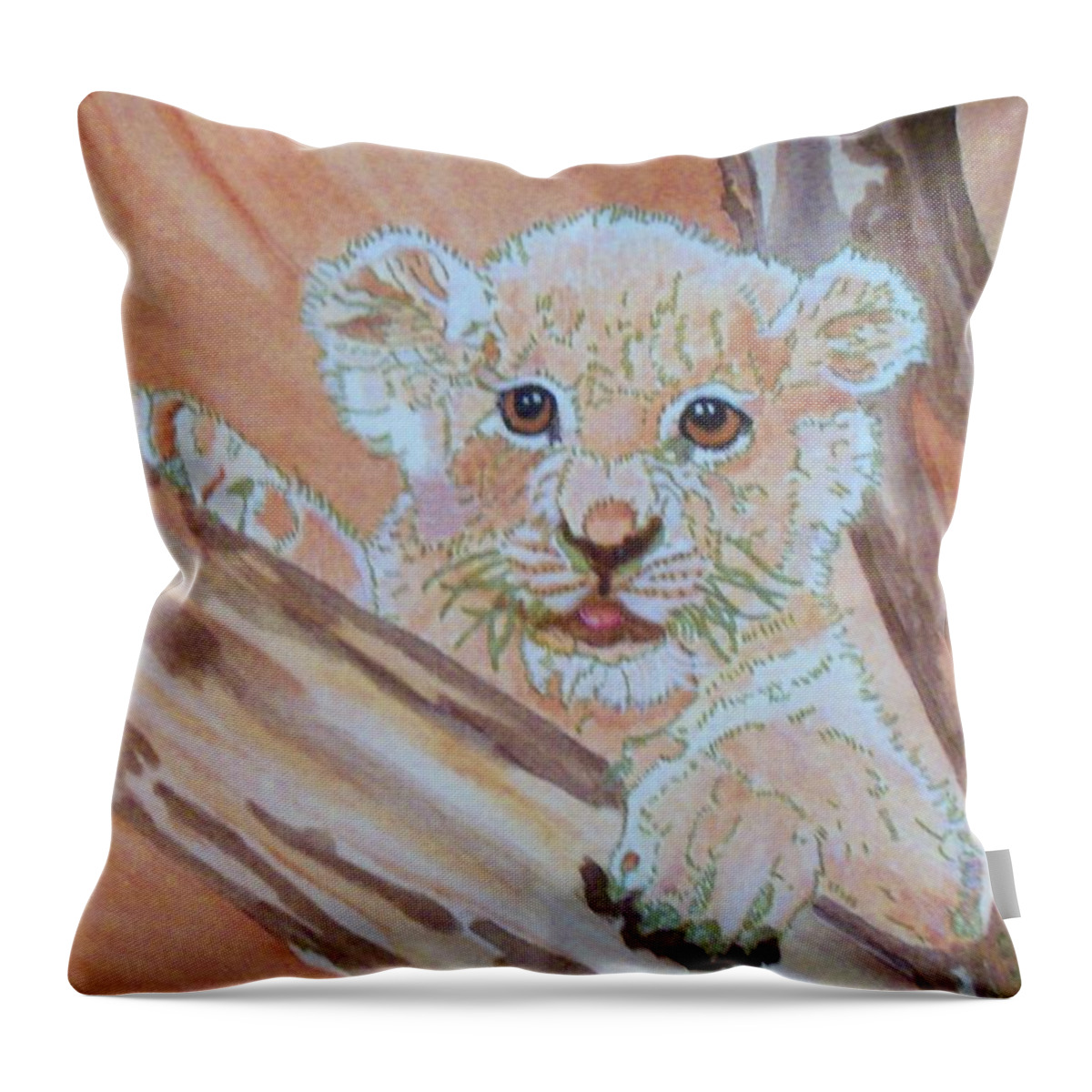 Nature Throw Pillow featuring the painting Sweet One by Connie Valasco