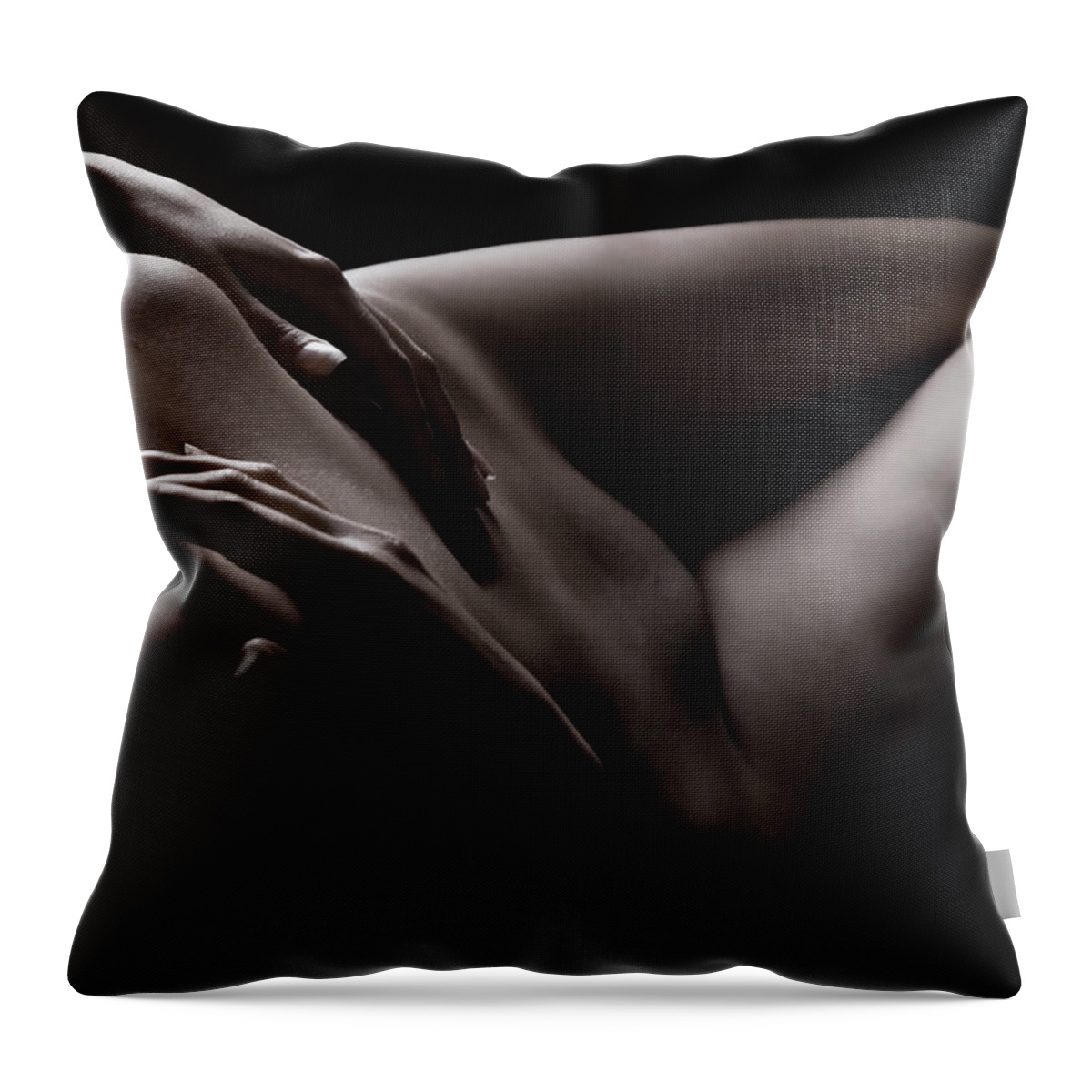 Nude Throw Pillow featuring the photograph Sweet Seduction by Vitaly Vakhrushev