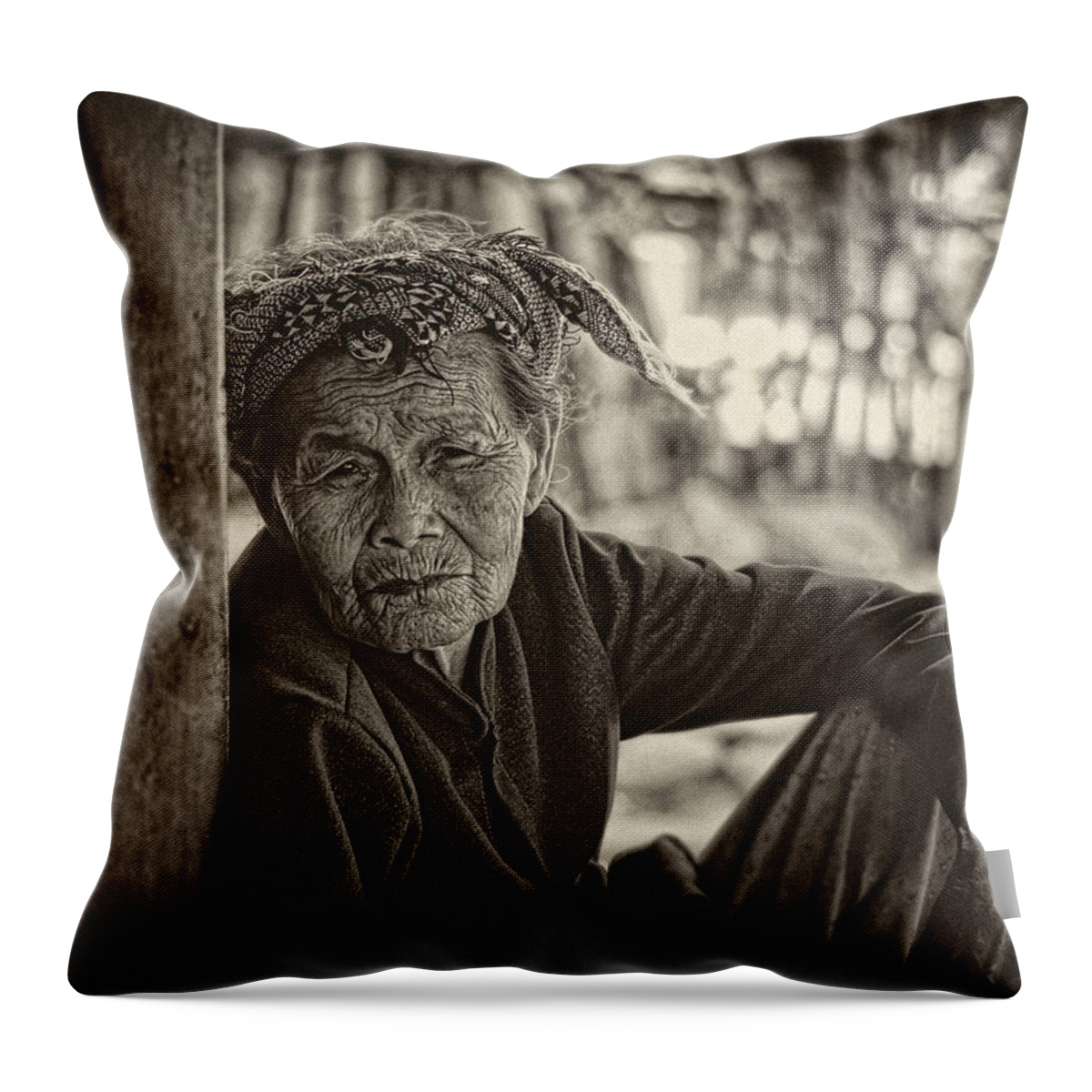 Asia Throw Pillow featuring the photograph Sweet Senior by Cameron Wood