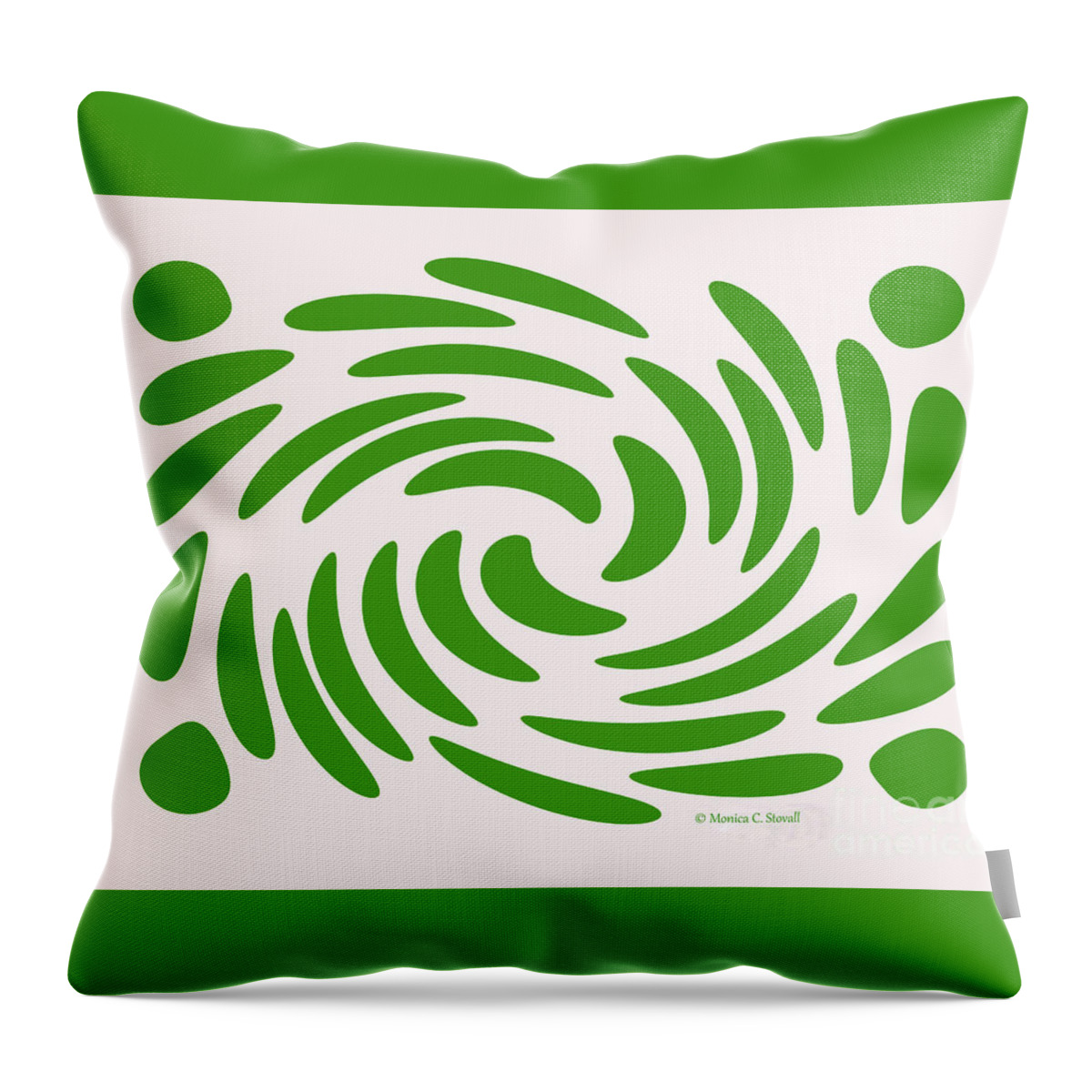 Graphic Design Throw Pillow featuring the digital art Swirls N Dots S1 by Monica C Stovall