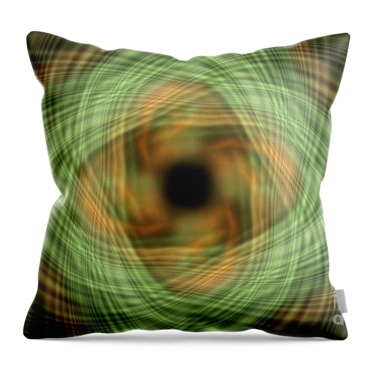 Digital Throw Pillow featuring the digital art Swirly Plaid by Deborah Benoit