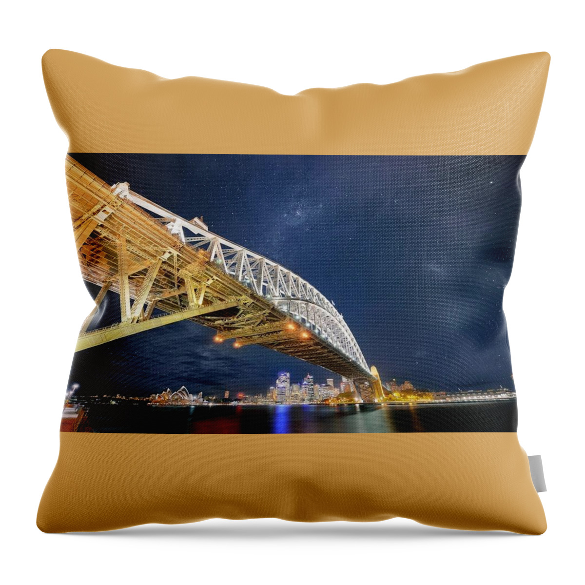 Sydney Harbour Bridge Throw Pillow featuring the photograph Sydney Harbour Bridge by Jackie Russo