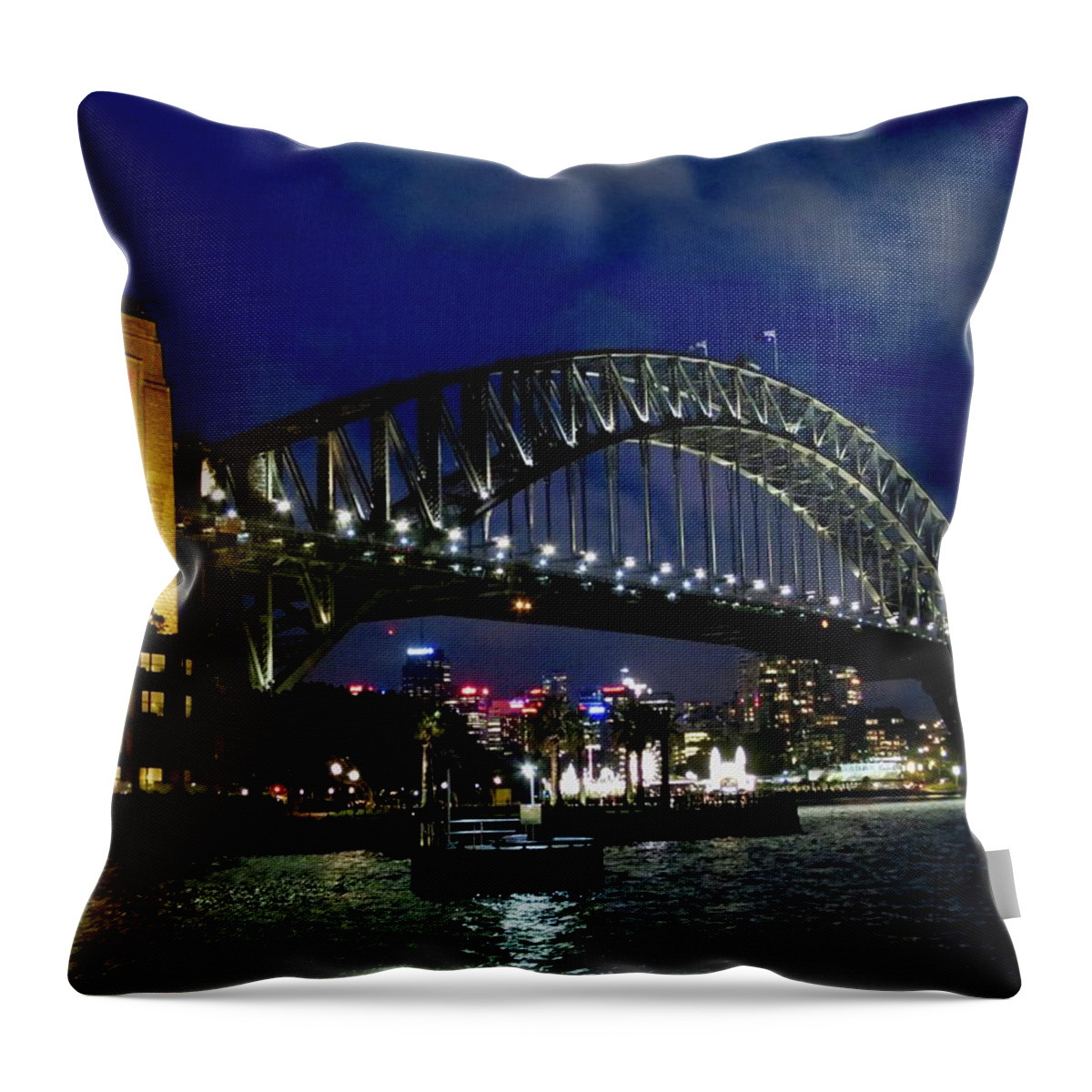 Australia Throw Pillow featuring the photograph Sydney Harbour Bridge by Sarah Lilja