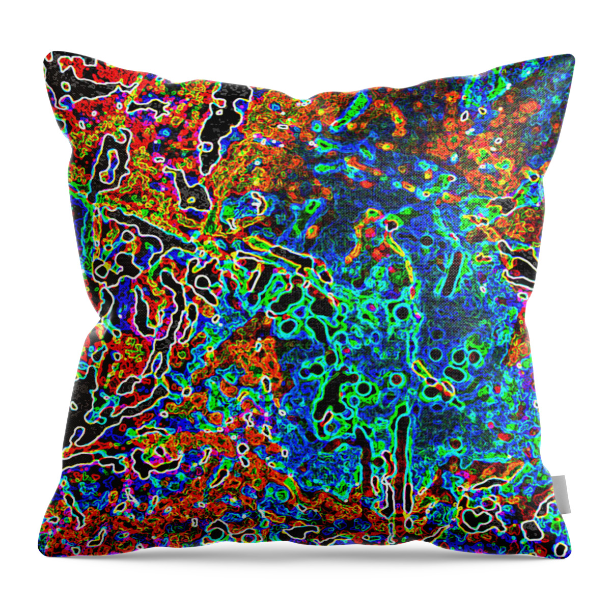 Abstract Throw Pillow featuring the painting Synesthesia by Susan Esbensen