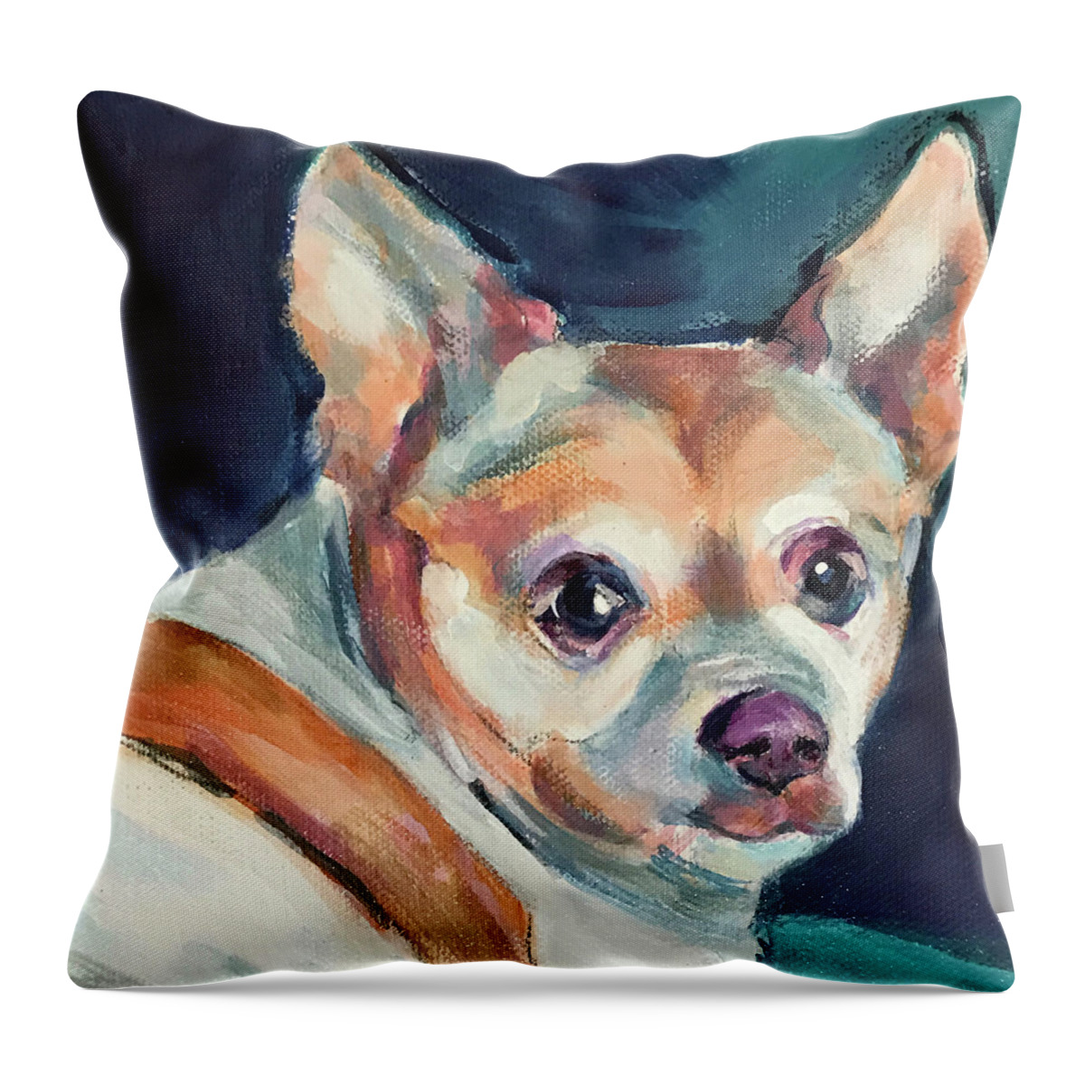  Throw Pillow featuring the painting Taco by Judy Rogan
