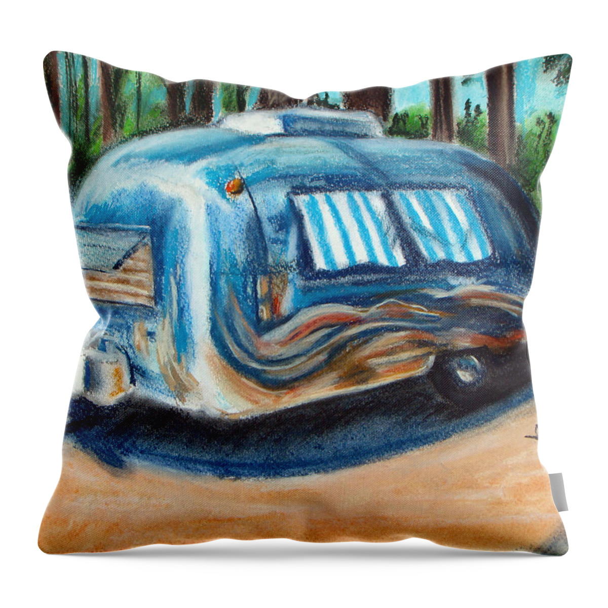 Pastel Throw Pillow featuring the painting Tahoe Stream by Michael Foltz