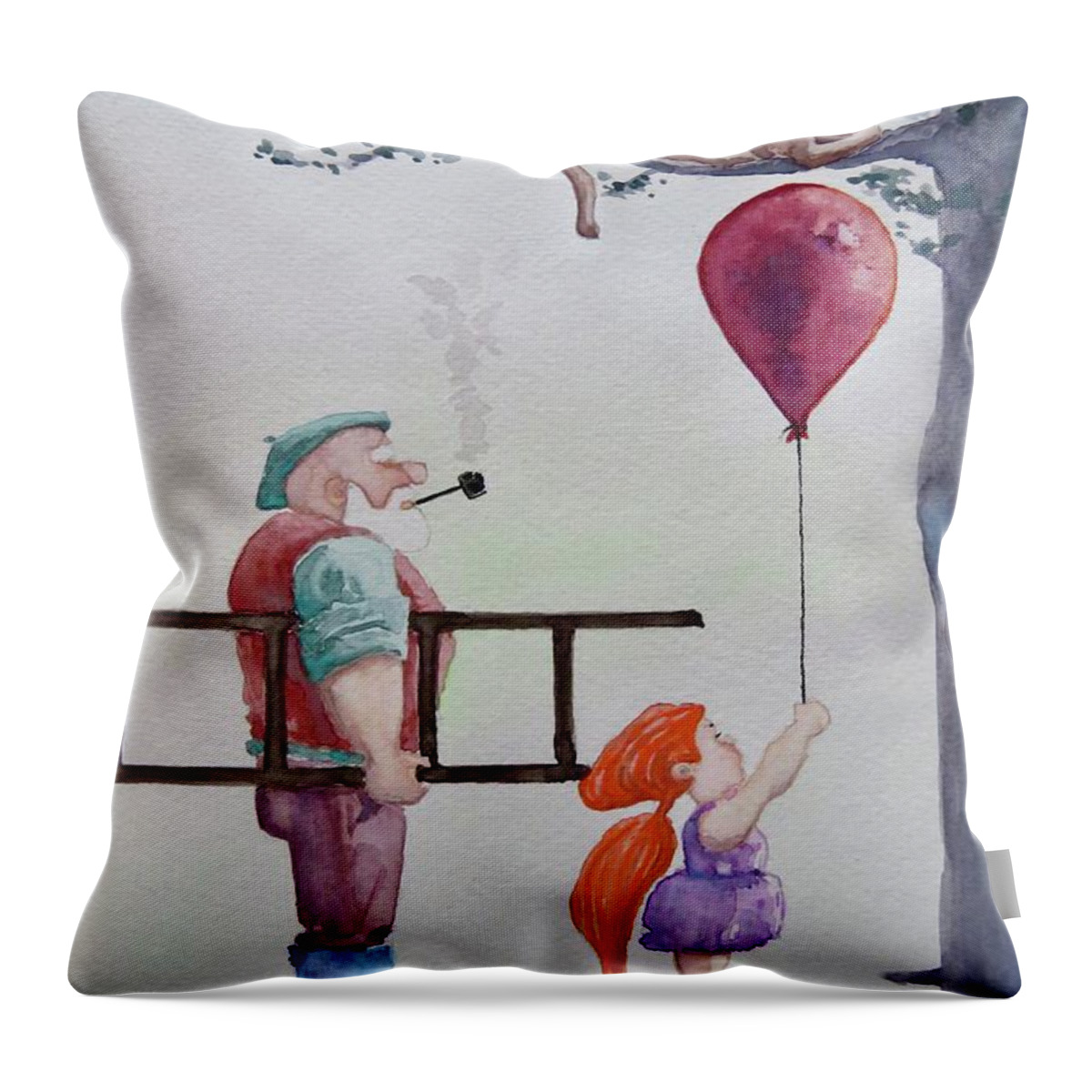  Painting Throw Pillow featuring the painting Take It Please by Geni Gorani