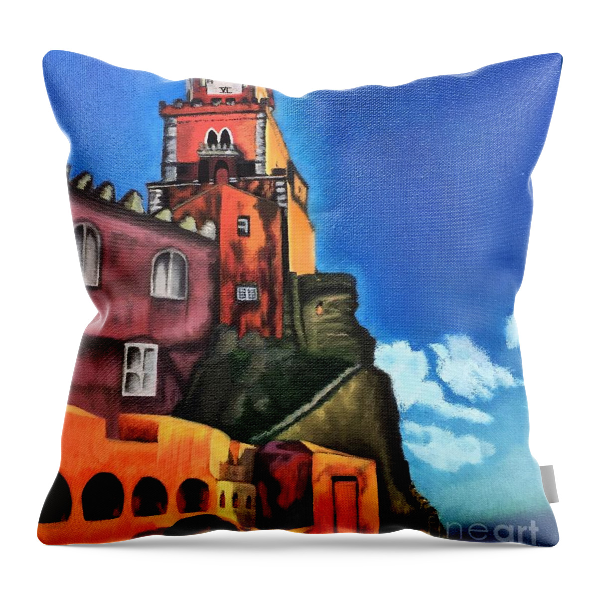 Church Throw Pillow featuring the painting Take Me to Church by Jennefer Chaudhry