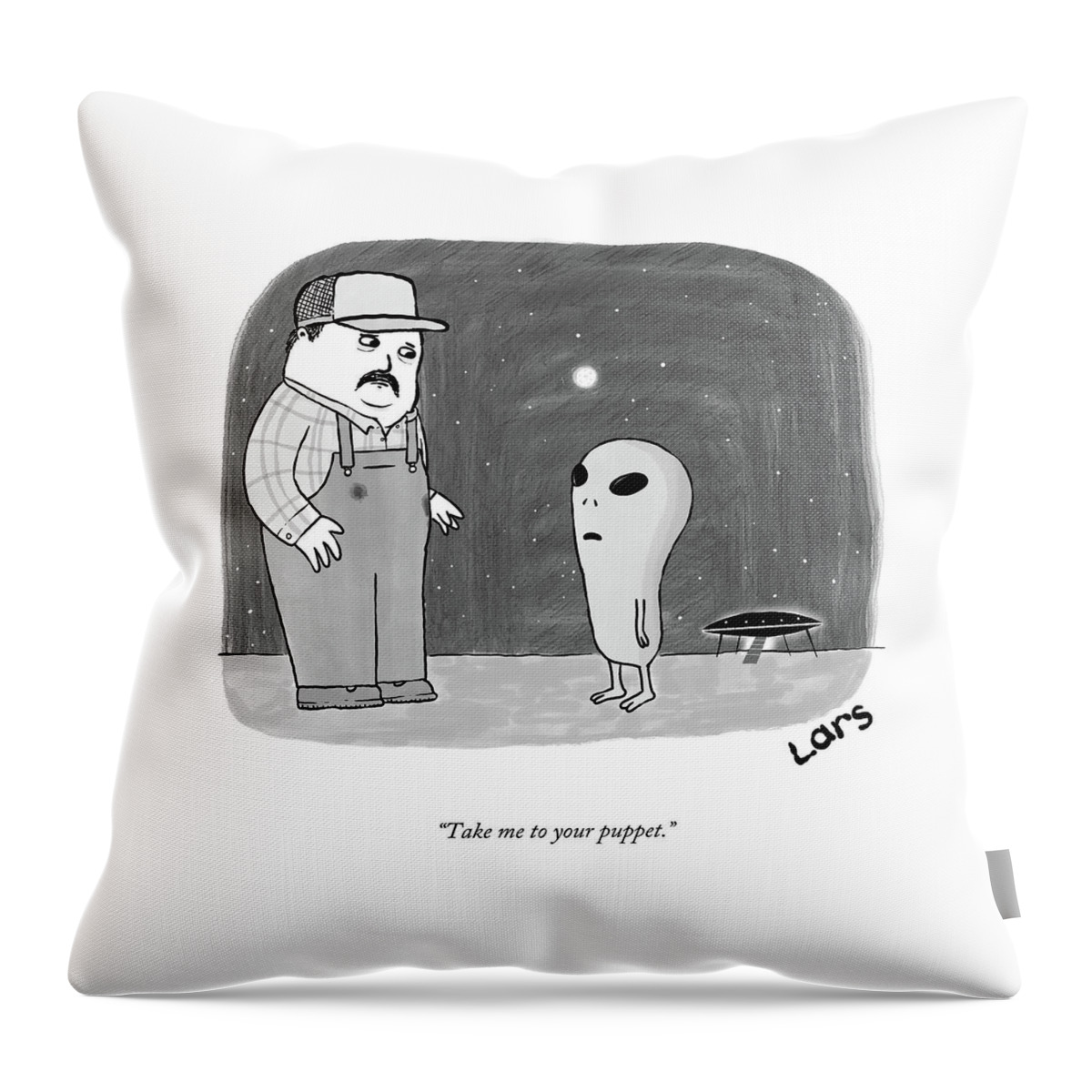 Take Me To Your Puppet Throw Pillow