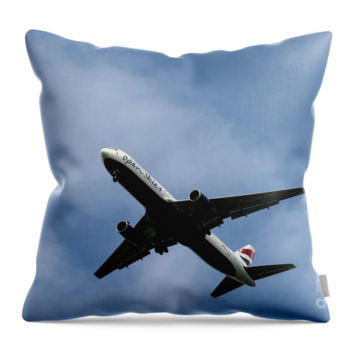 Airplane Throw Pillow featuring the photograph Take off by Sam Rino