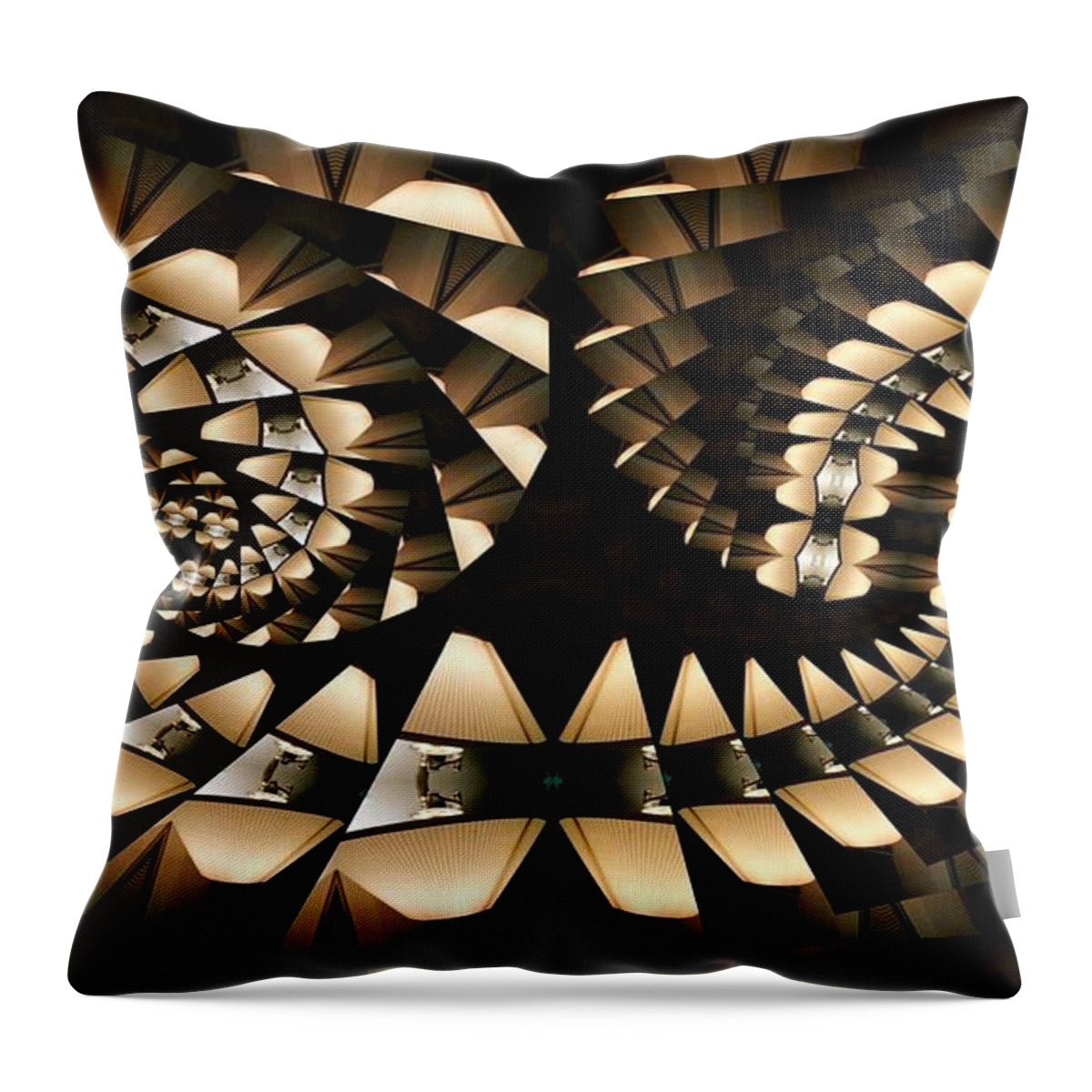 Collage Throw Pillow featuring the digital art Tangential Spiral by Ronald Bissett