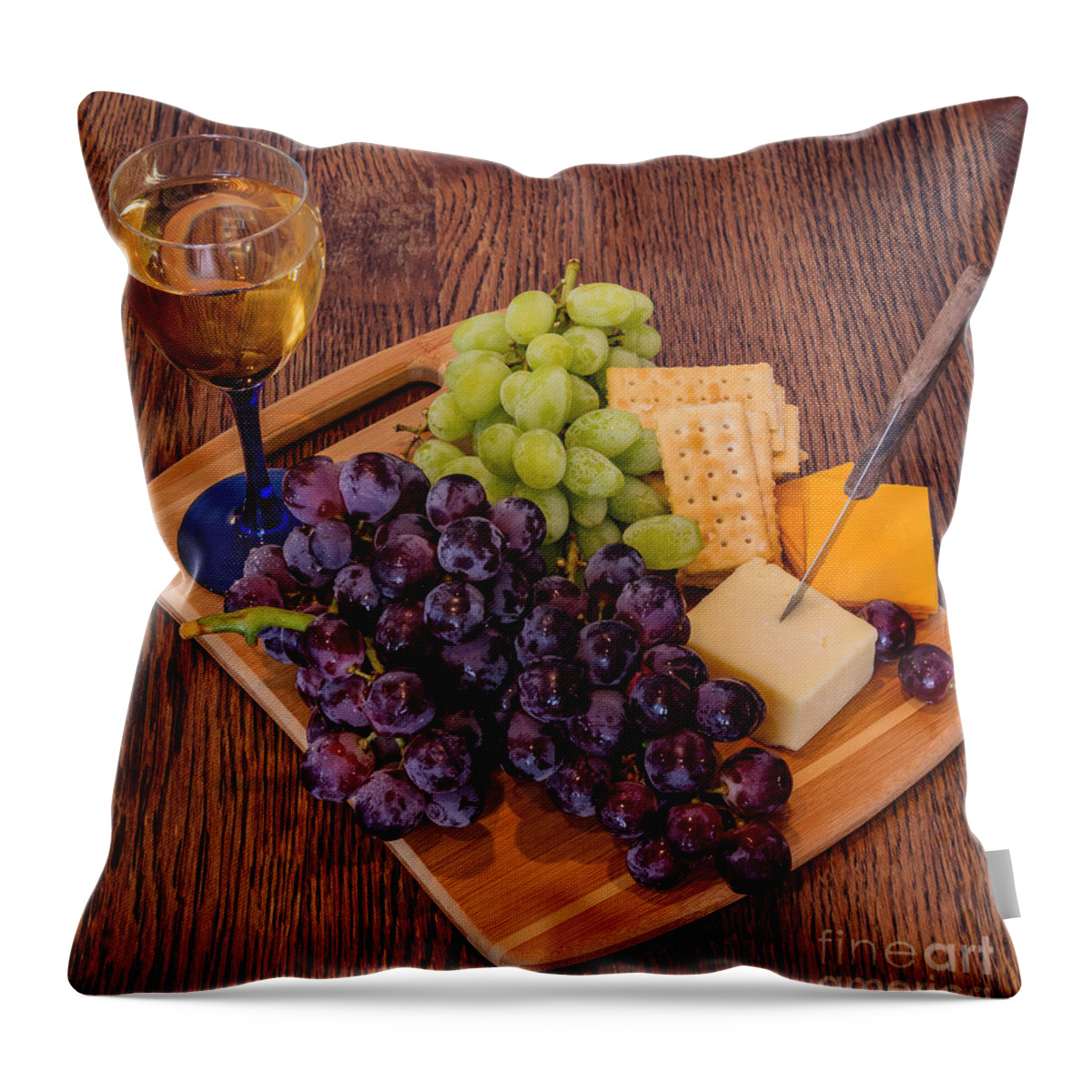 Still Life Photography Throw Pillow featuring the photograph Taste of the Grape by Sue Karski