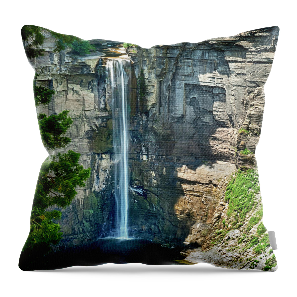 Taughannock Falls Throw Pillow featuring the photograph Taughannock Falls by Christina Rollo