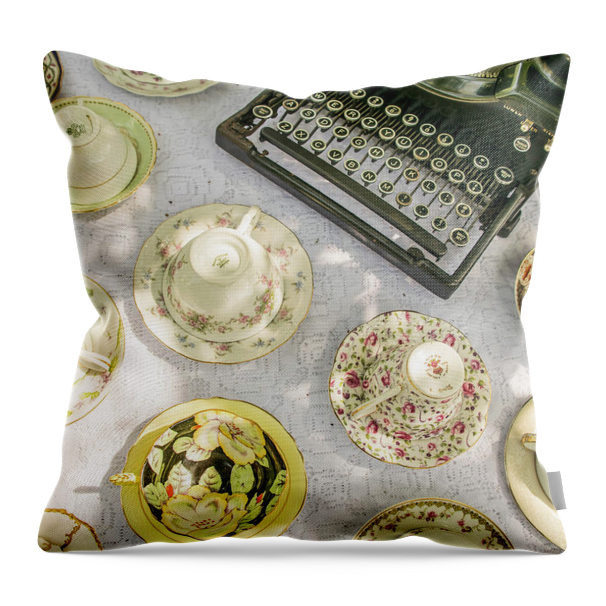 Tea Throw Pillow featuring the photograph Tea Time by Julie Richie