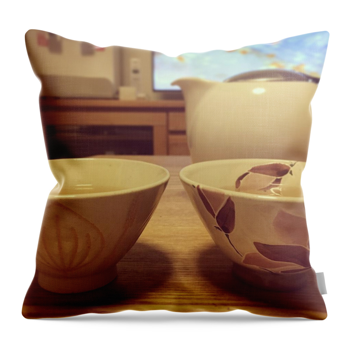 Japan Throw Pillow featuring the photograph Tea Time by Kasumi Taniyama