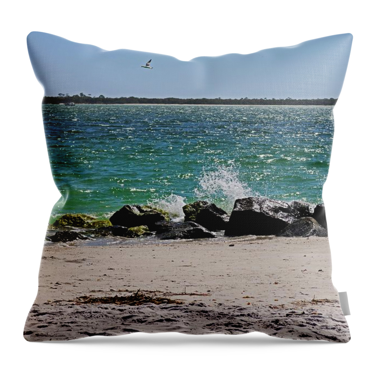 Teal Throw Pillow featuring the photograph Teal Rapture by Michiale Schneider