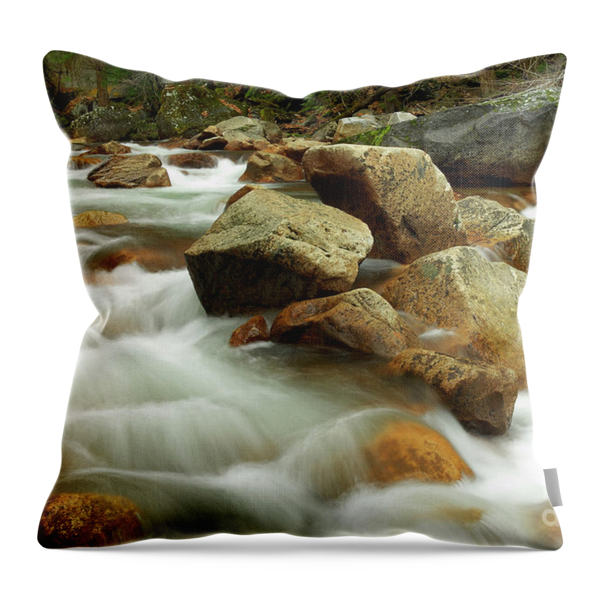 Tenaya Creek Throw Pillow featuring the photograph Tenaya Creek by Marc Bittan