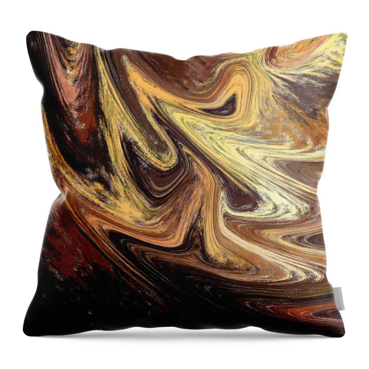 Abstract Throw Pillow featuring the painting Terrestrial Brush Strokes by Irina Sztukowski