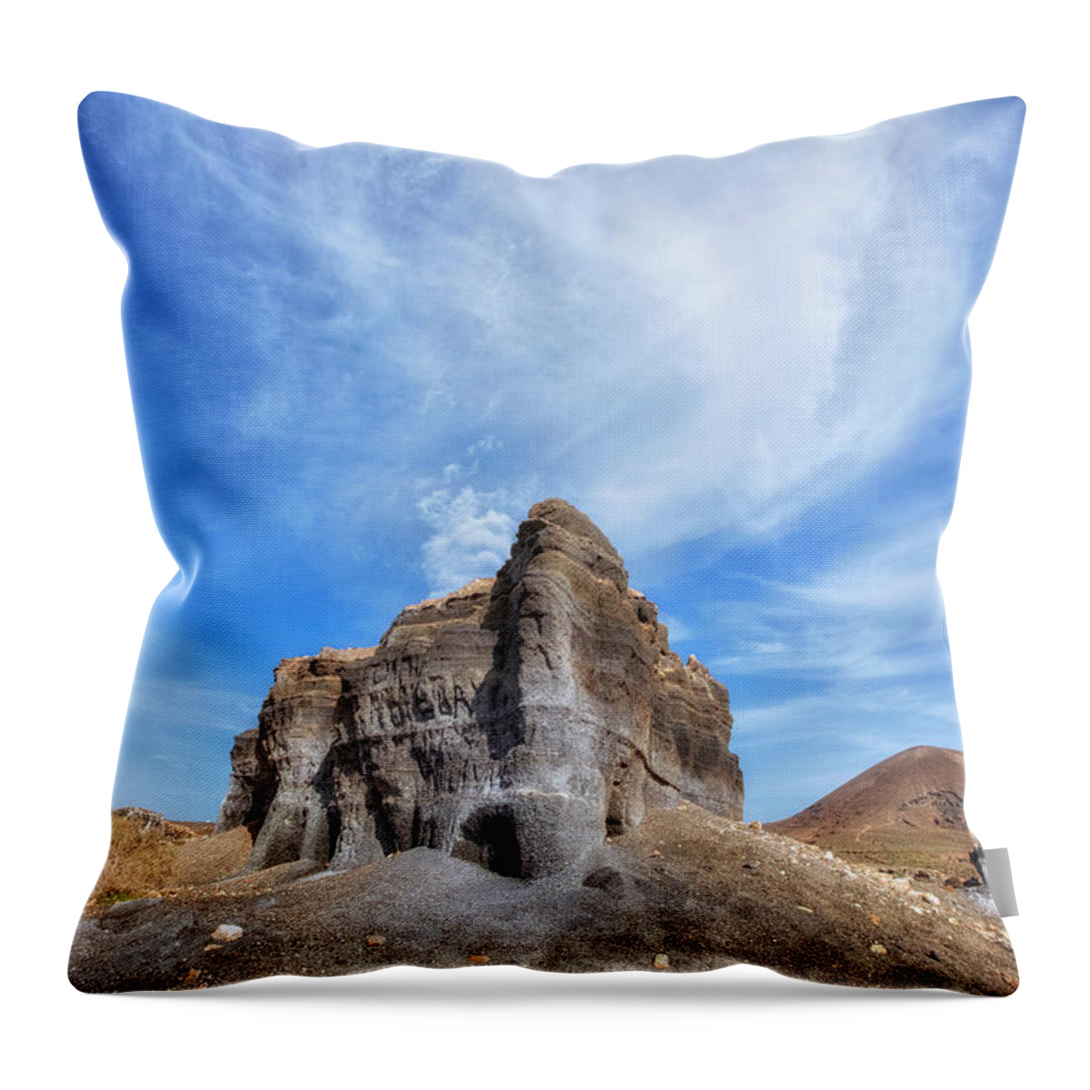 Erosion Of Volcanic Layers Throw Pillow featuring the photograph Teseguite - Lanzarote by Joana Kruse