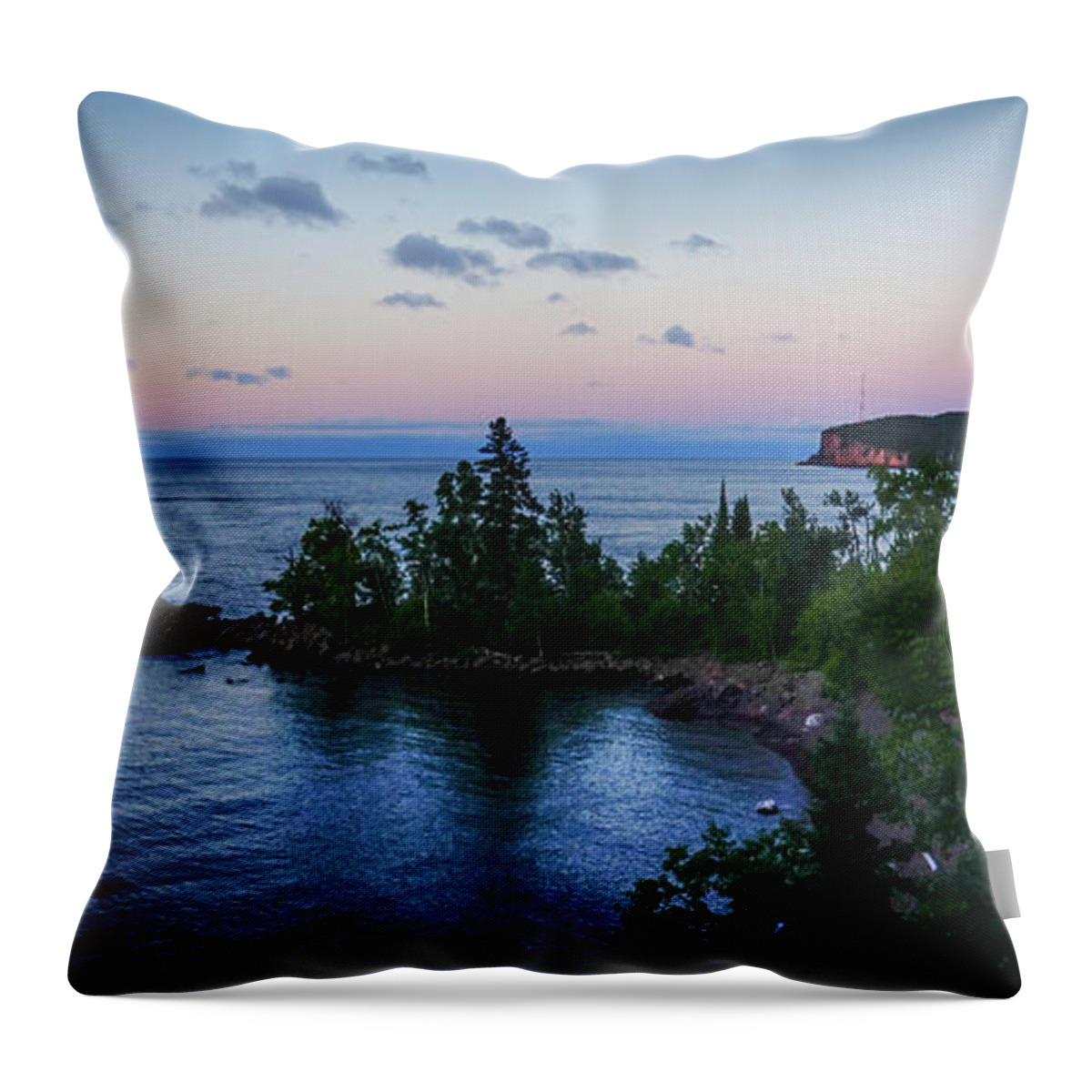 Sunset Throw Pillow featuring the photograph Tettegouche Sunset by Hermes Fine Art